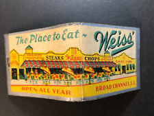 Weiss Restaurant Broad Channel, L.I. NY Near Full (-3) Matchbook c1940's picture
