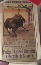 Spanish Bullfighting original Poster at Plaza De Toros de Barcelona May 24, 1945 picture