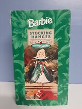 Vtg Barbie Christmas Stocking Hanger.  Mattel 1996 Hallmark picture