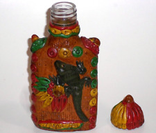Jamaican Hand Crafted/Decorated Empty Glass Bottle With A Twist Off, On Lid picture
