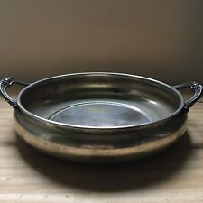 Vintage 1950s Very Fine Silver plate by Fina Low Bowl w/ 2 Handles 2.5