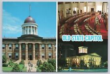 Old State Capital Building Multiview Springfield IL Illinois Postcard picture