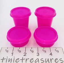 Tupperware Smidget/midget Set of 4 Neon pink tinietreasures picture
