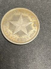 1920 Cuban 40 Centavos Silver Piece Very Rare picture