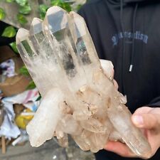 4.2lb A++Large Natural clear white Crystal Himalayan quartz cluster /mineralsls picture
