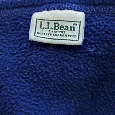 Vintage LL Bean Throw Blanket Polyester Twin Size 90 X 60 Navy Blue Made In USA picture