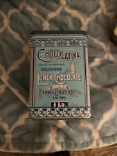 Denkel Chocolatina Collectible Vintage Tin Box Made in England 1 lb empty picture