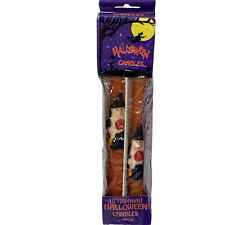 Halloween Taper Candles Witch Set of 2 Orange Decor picture