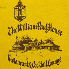 Vintage 1980s The William Paul House Restaurant Dinner Menu Reservoir Holden MA picture