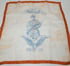 WWI US Army AEF Doughboy Soldier Silk Handkerchief picture