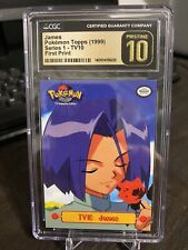 Super Rare 1999 Topps James Pokemon First Edition/Print Series 1 TV10 Gem Mint picture
