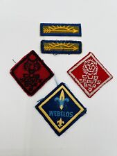 Vintage Cub Scout Patches 50’s-80’s Used Lot Webelos BSA Troop Wolf Lion picture
