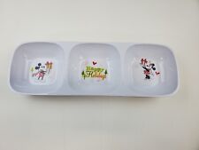 Zak Designs Happy Holidays Mickey and Minnie Mouse Divided Serving Tray picture