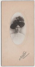 C. 1900s MOUNTED BOARD PHOTO WM. G. WALKER GORGEOUS YOUNG LADY CHEYENNE WYOMING picture