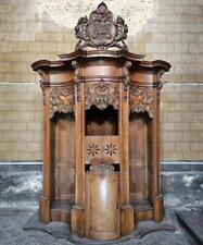 ARRIVES NOV. 2024: Magnificent Antique Baroque Church Confessional in Solid Oak picture