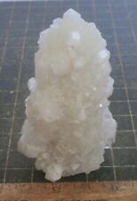 Clear Apophyllite Stalactite. Natural Crystal Cluster Plate Geode. India. picture