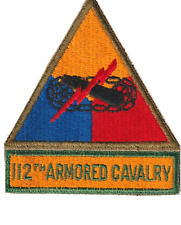112th ARMORED CAV REGT   TRIANGLE PATCH  1949 - 1959  /  CE OD BORDER   (TXARNG) picture