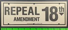 Vintage 1930s Repeal 18th Amendment President FDR Carboard Sign picture