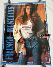 Budweiser Beer Poster - BUD DRY 1991 20x28” Fringe Benefits SEXY Model Jeans picture