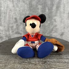 Vtg 90’s Baseball Home Run Mickey Mouse Star Bean Plush Walt Disney 10” picture