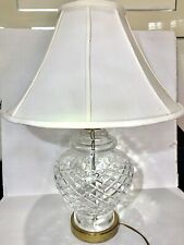 Waterford Crystal Alana Urn Table Lamp w Shade Signed Ireland 25 Inch picture