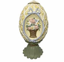 Avon Season's Treasures Egg Collection Floral Bouquet M Zapata 1994 with Stand picture