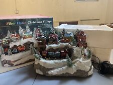 Christmas Village Fiber Optic Resin Sculpture By Puleo 0127030  Original Box picture