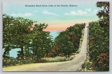 Postcard Lake of the Ozarks Mo Missouri Horseshoe Bend Drive Scenic View Linen picture