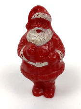 Vintage Plastic Santa Candy Container Christmas Figural 4.5