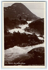 c1940's Water Scene at Merok Geiranger Norway Unposted RPPC Photo Postcard picture