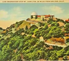 Vintage California Postcard Lick Observatory at Mt. Hamilton Linen Post Card picture