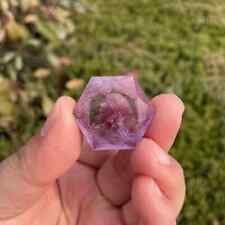 1pc Hand carved amethyst  carved crystal amethyst hexagonal sculpture picture