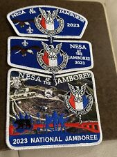 2023 National Jamboree NESA At The Jamboree Patch Set New CSP, Flap,Pocket White picture