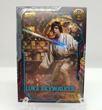 Star Wars Luke Skywalker Trading Card Disney SSP Blue SSP03 /200 NM Prelease USA picture