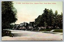 South Bend Indiana~North Shore Drive~Navarre Place Homes~c1910 Postcard picture