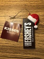 Kurt Adler Hersheys Milk Chocolate Candy Bar w Santa Hat Christmas Ornament NEW picture