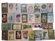 Lot 140 Antique Postcards 1907-1917 Various Subjects W/ Stamps 1900s picture