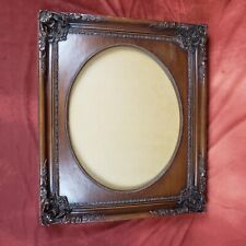 Antique ornate wooden large portrait frame- oval opening picture