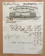 1842 invoice Richard Davies & sons Menai Bridge  Grocers, tea dealers, chandlers picture