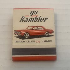 Vintage Rambler Classic 770 Hardtop Matchbook Ad Souvenir Matches Full Unstruck picture