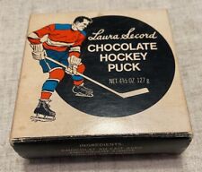 Really Rare & Vintage Laura Secord Chocolate Hockey Puck empty box picture