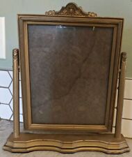 Antique Ornate Gold Picture Frame Wooden Swing Easel Tabletop Stand Art Decor mz picture