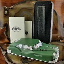 New Vintage FOSSIL Watch Classic Car ELECTRALIGHT Collectible Tin Box & Manuals picture