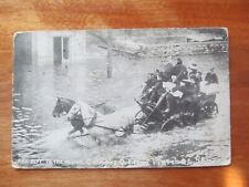 Vintage RPPC Fire Department 1913 Columbus Ohio Flood UNIQUE picture