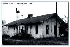 c1980 Cri&p Depot Carlisle Iowa Railroad Train Depot Station RPPC Photo Postcard picture