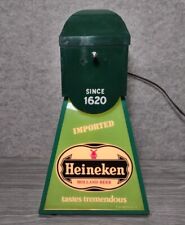 Vintage 1973 Heineken Windmill Lighted Beer Sign Green Face Works Lighted Spins picture