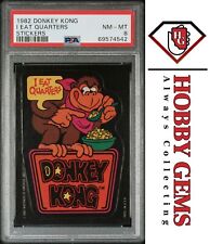 I EAT QUARTERS PSA 8 1982 Topps Donkey Kong Sticker picture