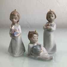 Vintage Lladro Mini Ornaments Christmas Morning #5940 set of 3 figurines EUC picture