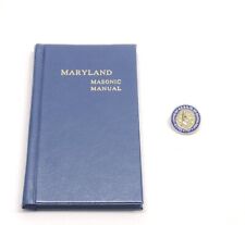 Maryland Masonic Manual 1935 Grand Lodge of Ancient Craft & AF AM Mason Pin picture