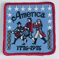 America Bicentennial Embroidered Patch USA Patriotic 1776-1976 VTG Yankee Doodle picture
